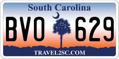 SC license plate BVO629