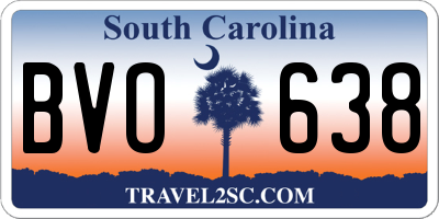 SC license plate BVO638