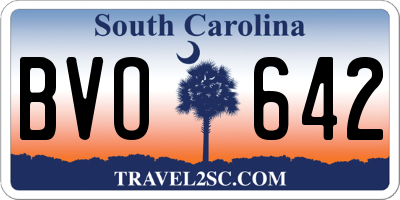 SC license plate BVO642