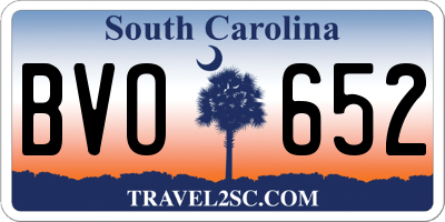 SC license plate BVO652