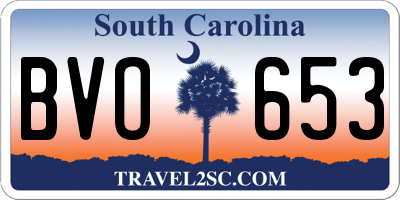 SC license plate BVO653