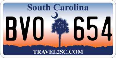 SC license plate BVO654