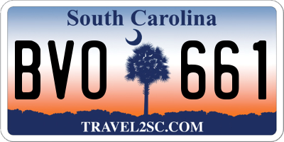 SC license plate BVO661