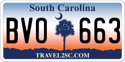 SC license plate BVO663