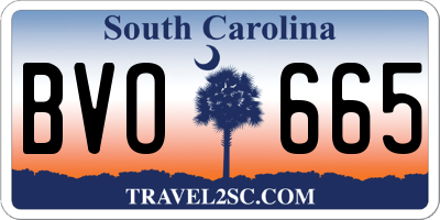 SC license plate BVO665