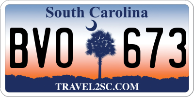 SC license plate BVO673