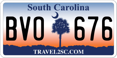 SC license plate BVO676