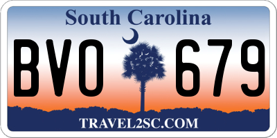 SC license plate BVO679