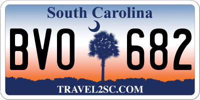 SC license plate BVO682