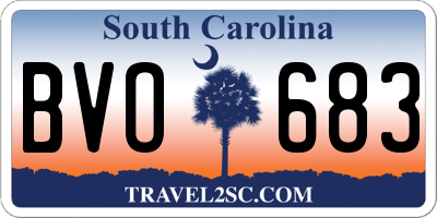 SC license plate BVO683
