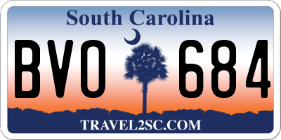 SC license plate BVO684