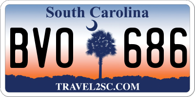SC license plate BVO686