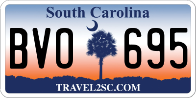 SC license plate BVO695