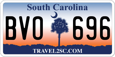 SC license plate BVO696