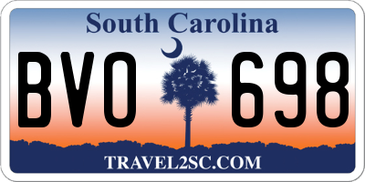 SC license plate BVO698