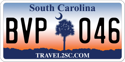 SC license plate BVP046