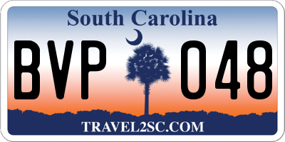 SC license plate BVP048