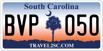 SC license plate BVP050