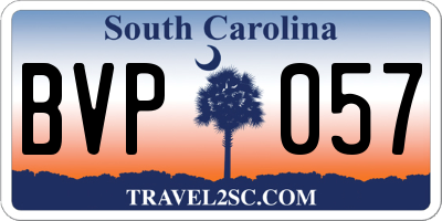 SC license plate BVP057
