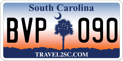 SC license plate BVP090