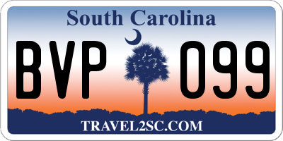 SC license plate BVP099