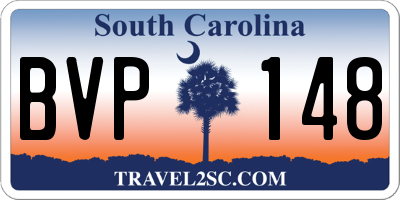 SC license plate BVP148