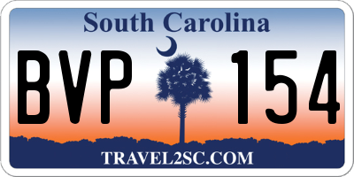 SC license plate BVP154