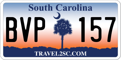 SC license plate BVP157