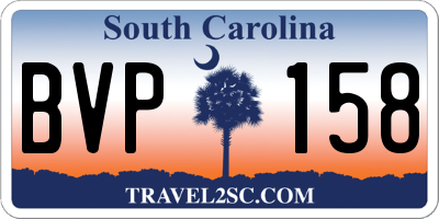 SC license plate BVP158