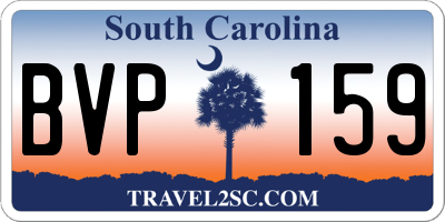 SC license plate BVP159