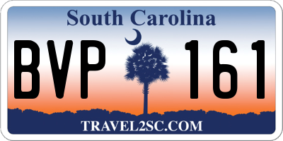 SC license plate BVP161