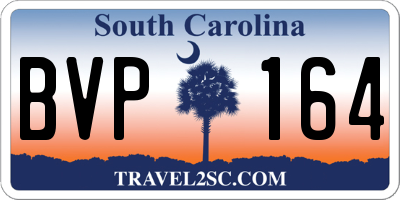 SC license plate BVP164