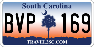 SC license plate BVP169