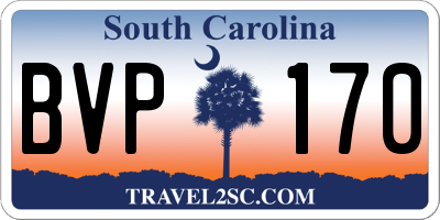 SC license plate BVP170