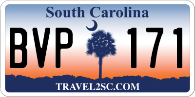 SC license plate BVP171
