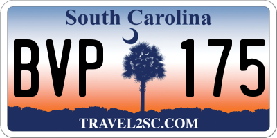 SC license plate BVP175