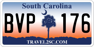 SC license plate BVP176
