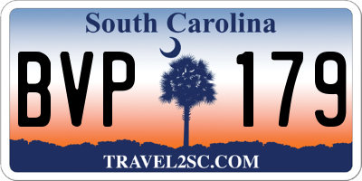 SC license plate BVP179