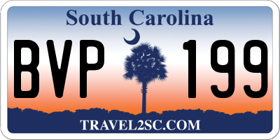SC license plate BVP199