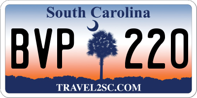 SC license plate BVP220