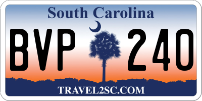 SC license plate BVP240