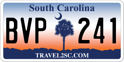 SC license plate BVP241