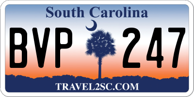 SC license plate BVP247