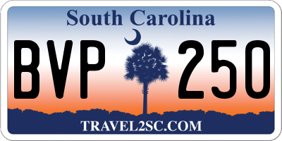 SC license plate BVP250