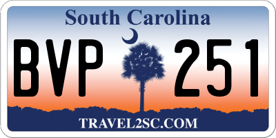 SC license plate BVP251
