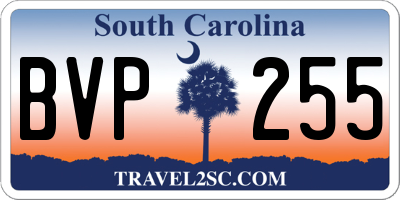 SC license plate BVP255
