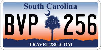 SC license plate BVP256
