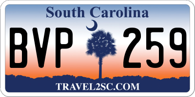 SC license plate BVP259