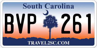 SC license plate BVP261