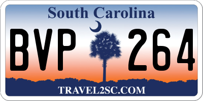 SC license plate BVP264